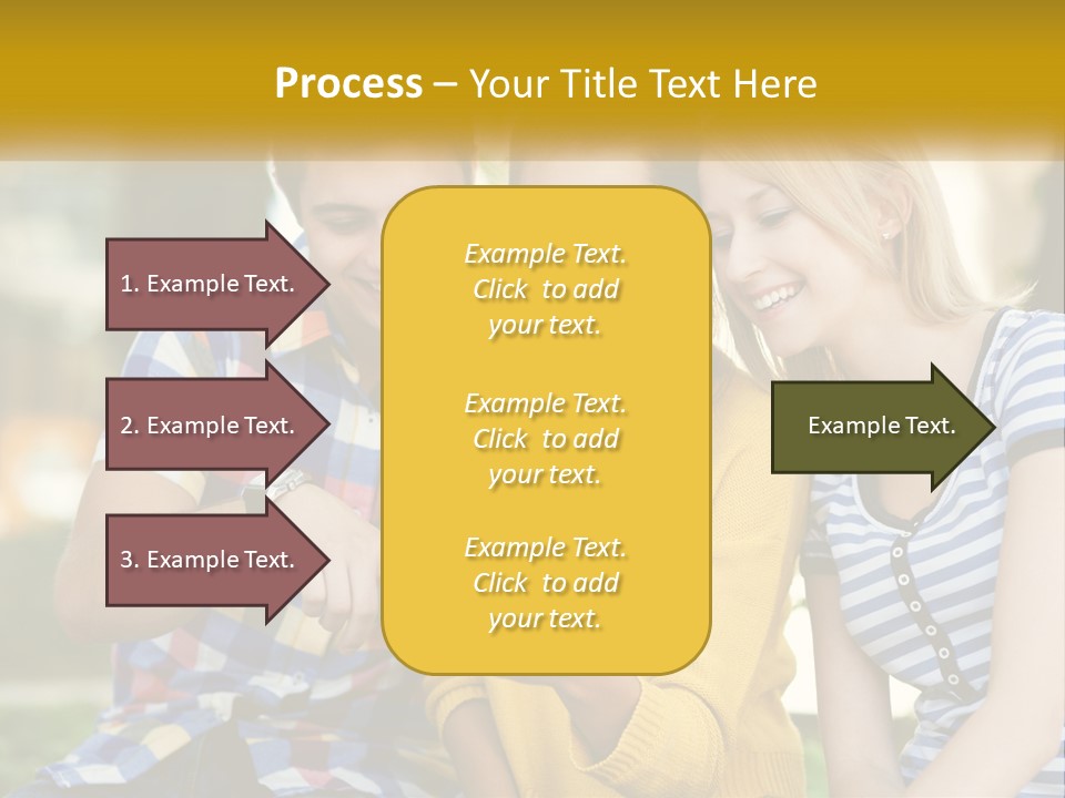 A Group Of Young People Looking At A Cell Phone PowerPoint Template