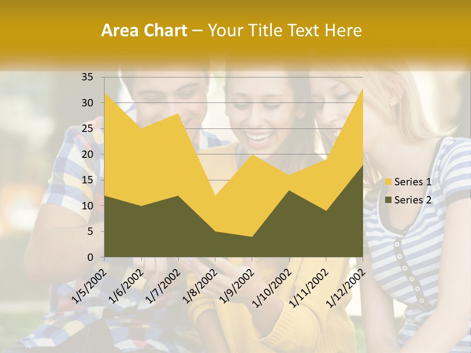 A Group Of Young People Looking At A Cell Phone PowerPoint Template