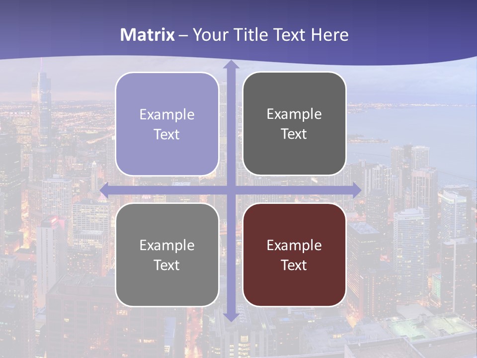 A Cityscape With A Blue Sky And Water In The Background PowerPoint Template