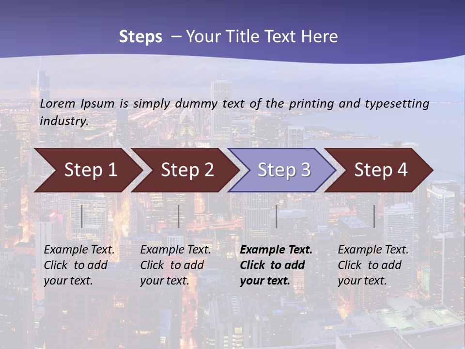 A Cityscape With A Blue Sky And Water In The Background PowerPoint Template