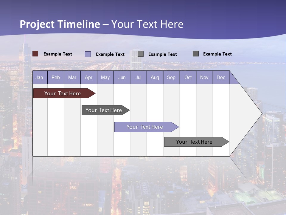 A Cityscape With A Blue Sky And Water In The Background PowerPoint Template