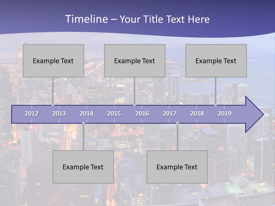 A Cityscape With A Blue Sky And Water In The Background PowerPoint Template