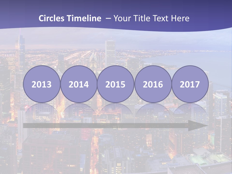 A Cityscape With A Blue Sky And Water In The Background PowerPoint Template