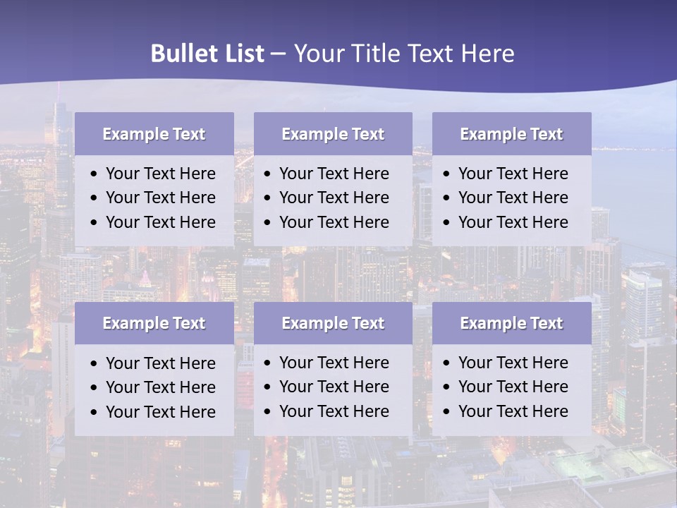 A Cityscape With A Blue Sky And Water In The Background PowerPoint Template