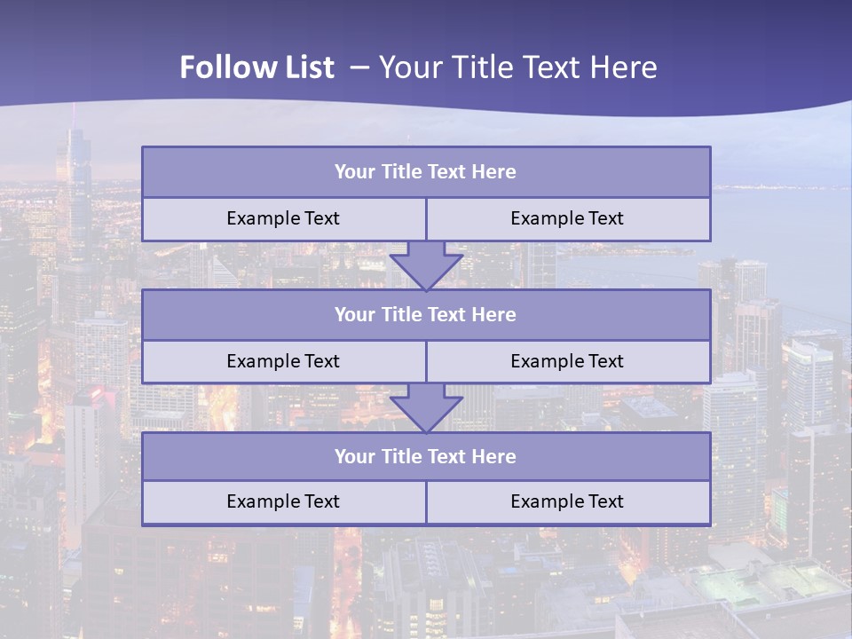 A Cityscape With A Blue Sky And Water In The Background PowerPoint Template