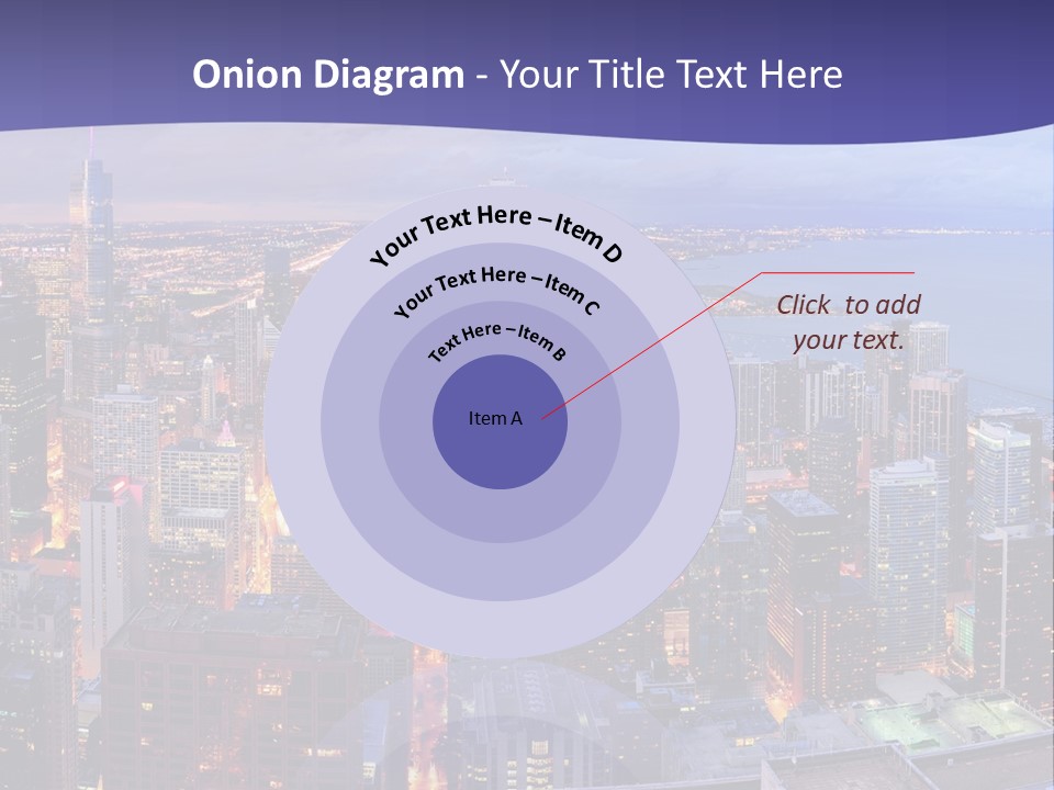 A Cityscape With A Blue Sky And Water In The Background PowerPoint Template