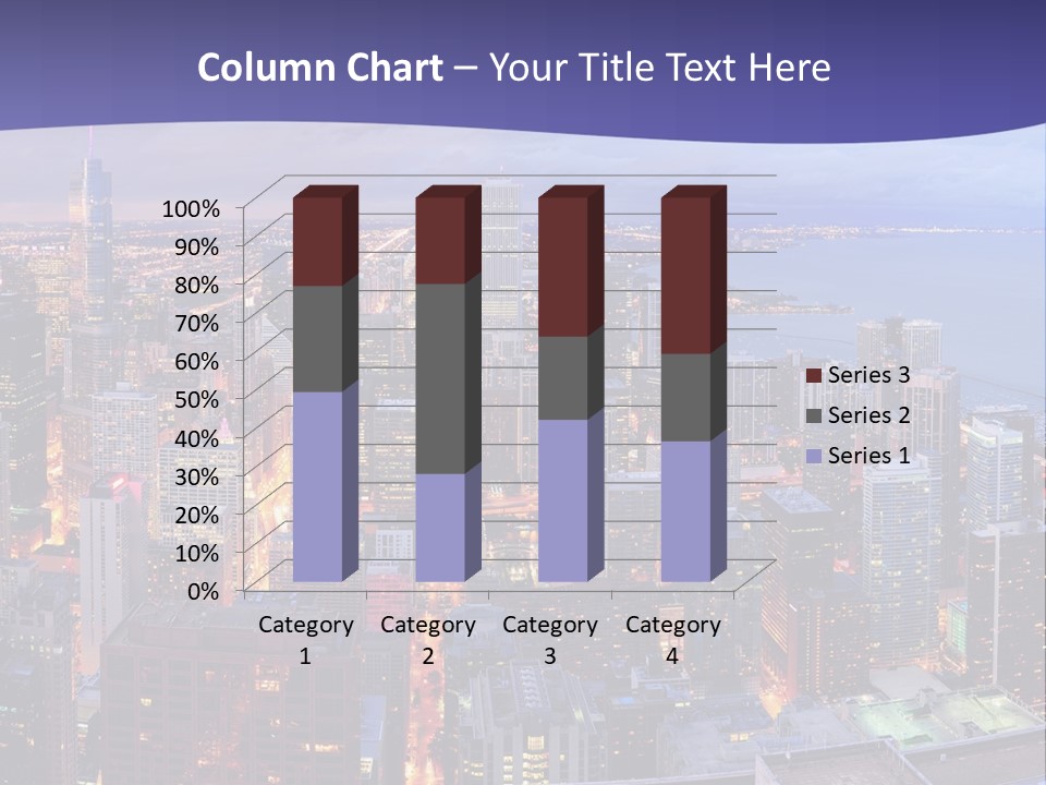 A Cityscape With A Blue Sky And Water In The Background PowerPoint Template