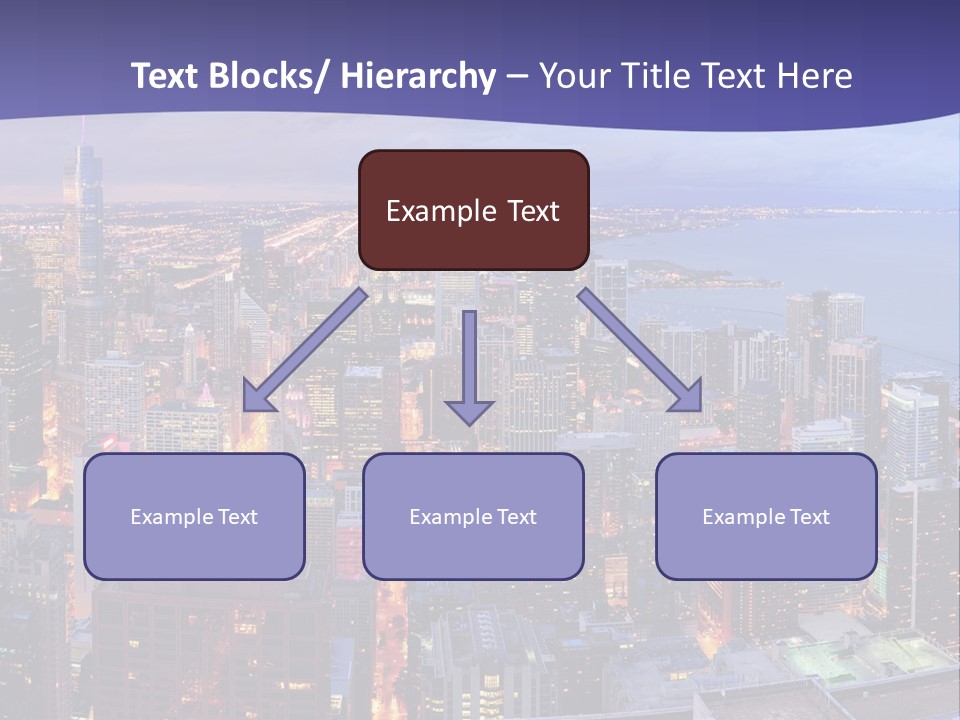 A Cityscape With A Blue Sky And Water In The Background PowerPoint Template