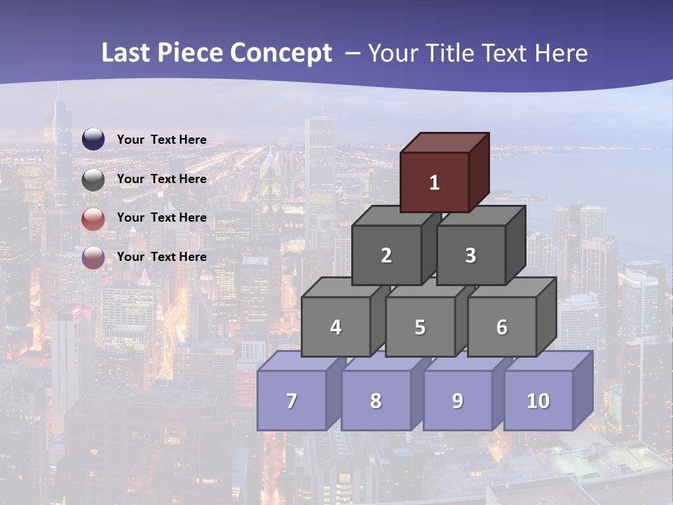 A Cityscape With A Blue Sky And Water In The Background PowerPoint Template