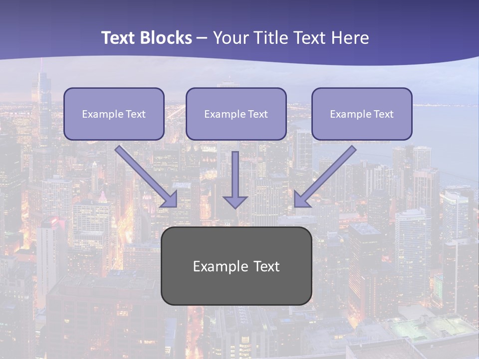 A Cityscape With A Blue Sky And Water In The Background PowerPoint Template