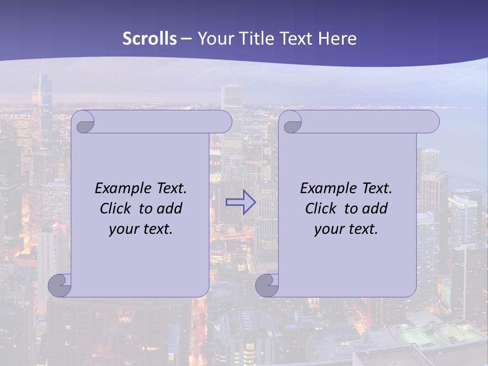 A Cityscape With A Blue Sky And Water In The Background PowerPoint Template