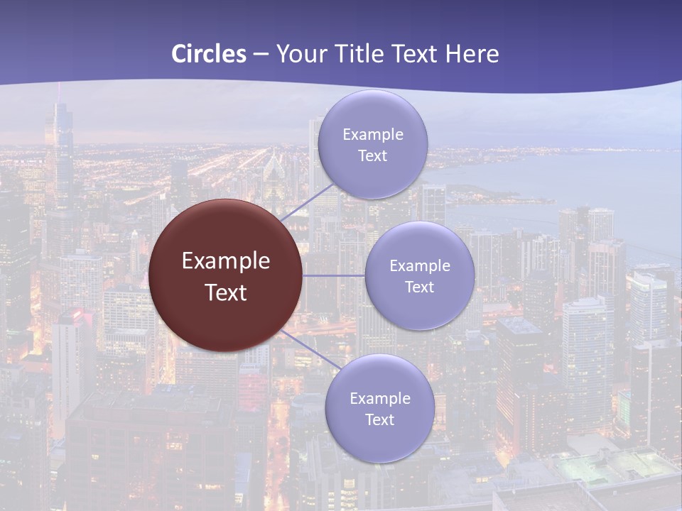 A Cityscape With A Blue Sky And Water In The Background PowerPoint Template