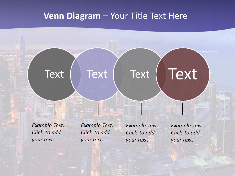 A Cityscape With A Blue Sky And Water In The Background PowerPoint Template