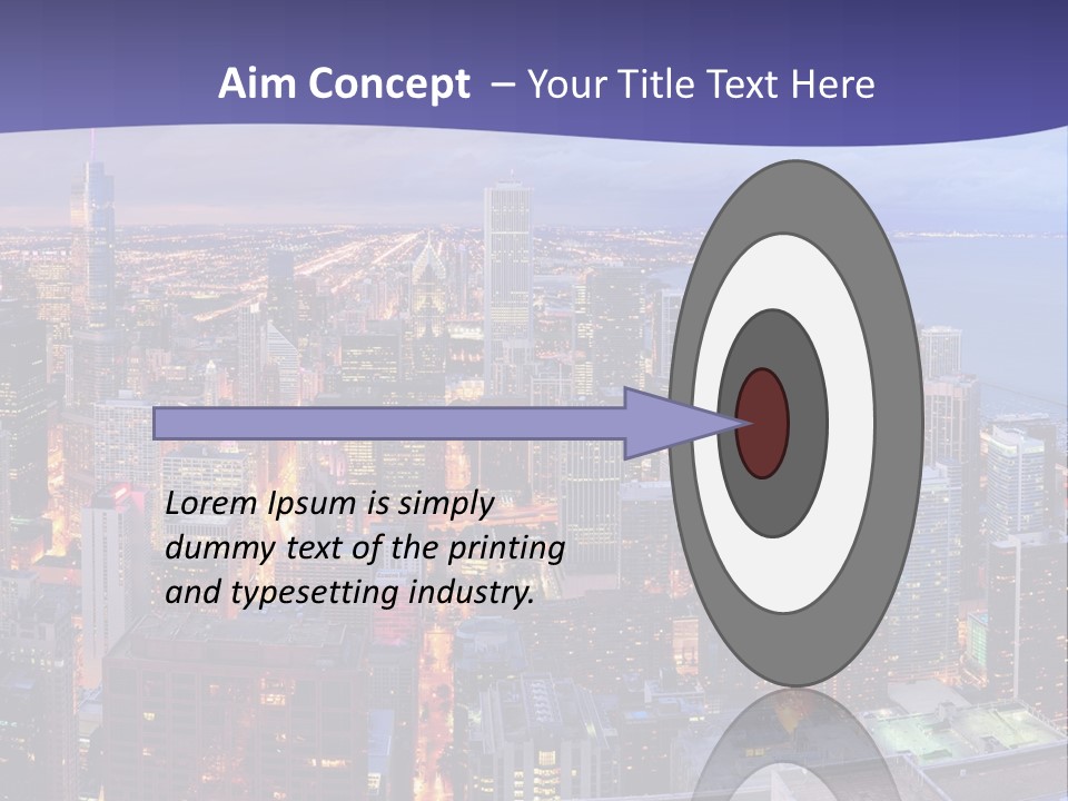 A Cityscape With A Blue Sky And Water In The Background PowerPoint Template