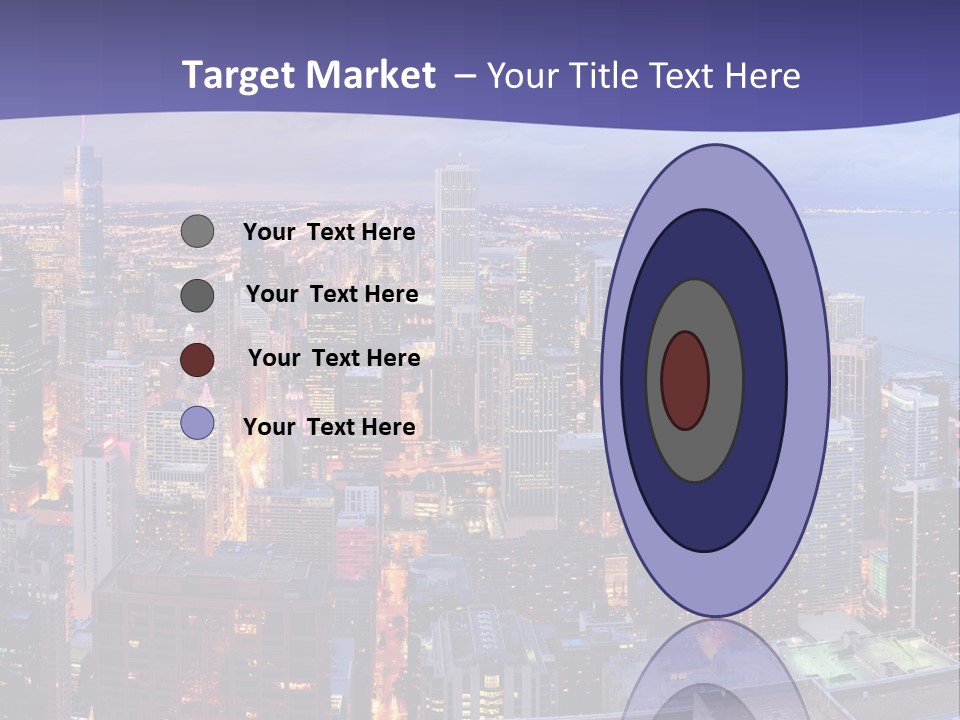 A Cityscape With A Blue Sky And Water In The Background PowerPoint Template