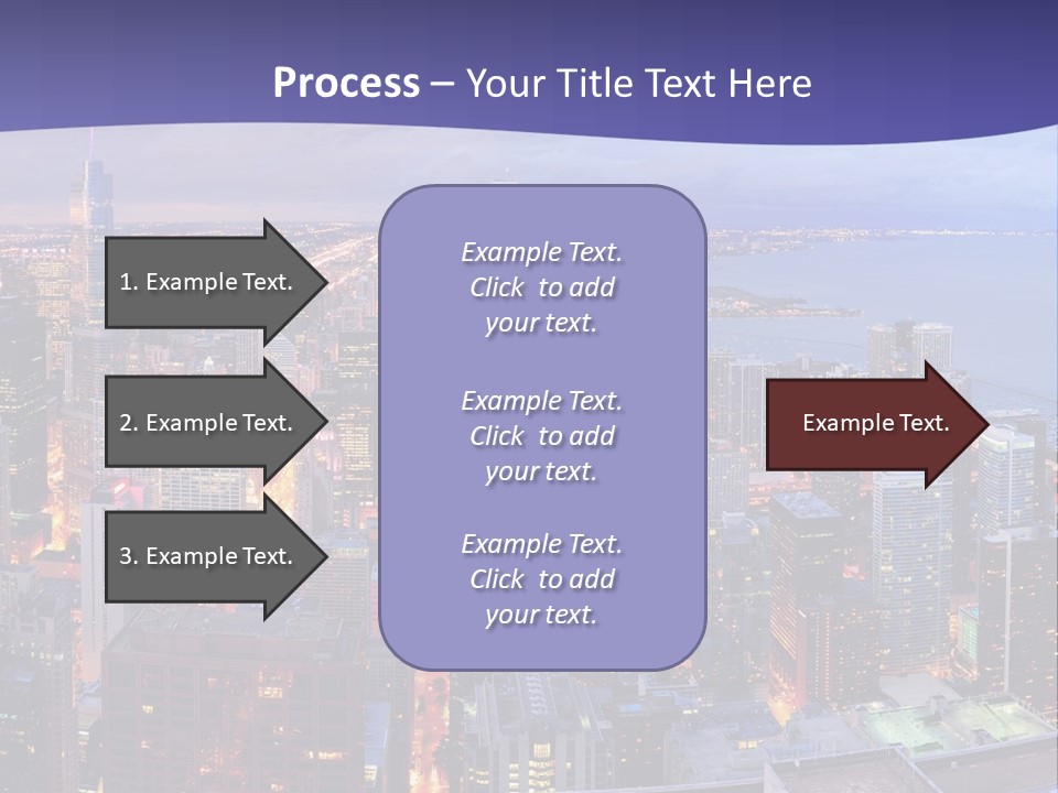 A Cityscape With A Blue Sky And Water In The Background PowerPoint Template