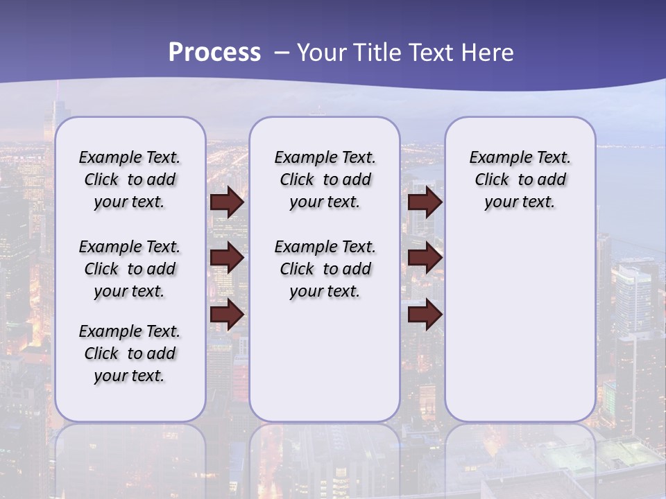 A Cityscape With A Blue Sky And Water In The Background PowerPoint Template