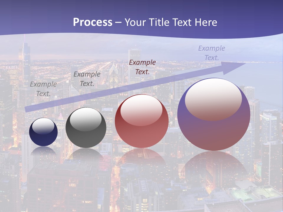 A Cityscape With A Blue Sky And Water In The Background PowerPoint Template