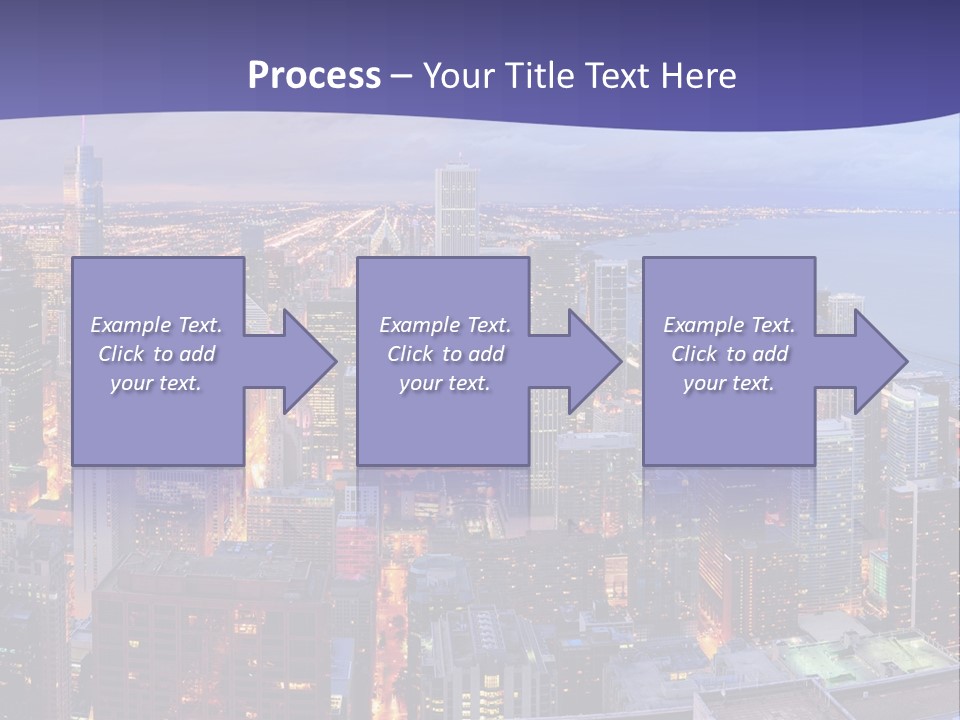 A Cityscape With A Blue Sky And Water In The Background PowerPoint Template
