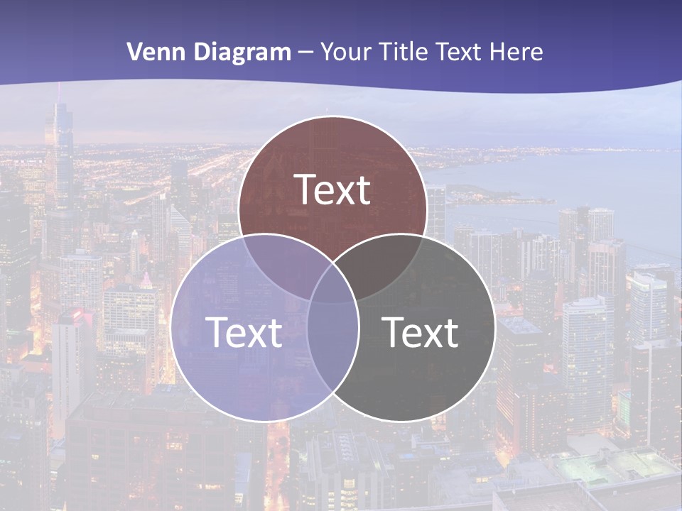 A Cityscape With A Blue Sky And Water In The Background PowerPoint Template