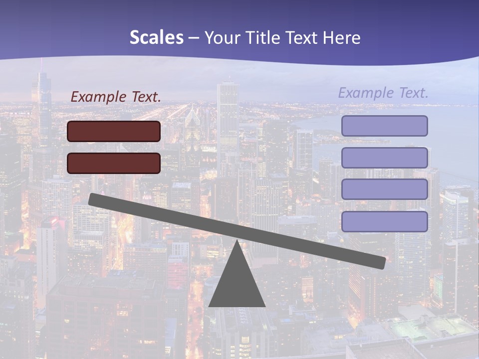 A Cityscape With A Blue Sky And Water In The Background PowerPoint Template