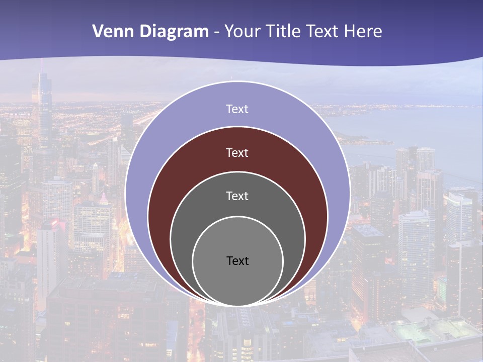 A Cityscape With A Blue Sky And Water In The Background PowerPoint Template