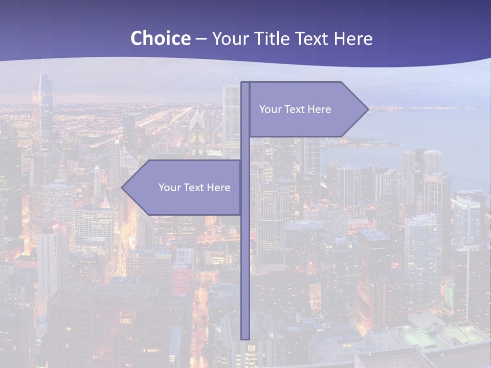 A Cityscape With A Blue Sky And Water In The Background PowerPoint Template