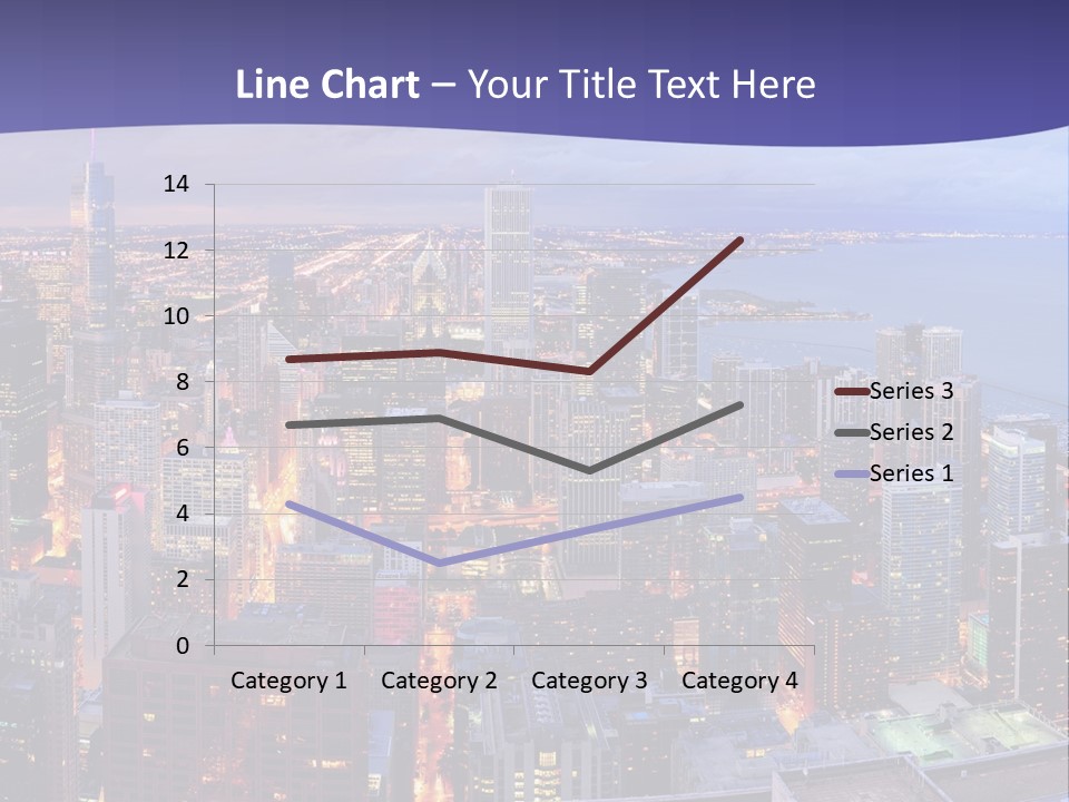 A Cityscape With A Blue Sky And Water In The Background PowerPoint Template