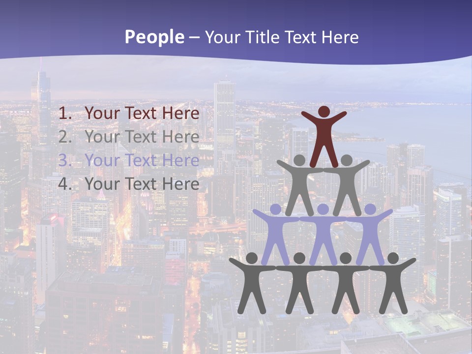 A Cityscape With A Blue Sky And Water In The Background PowerPoint Template