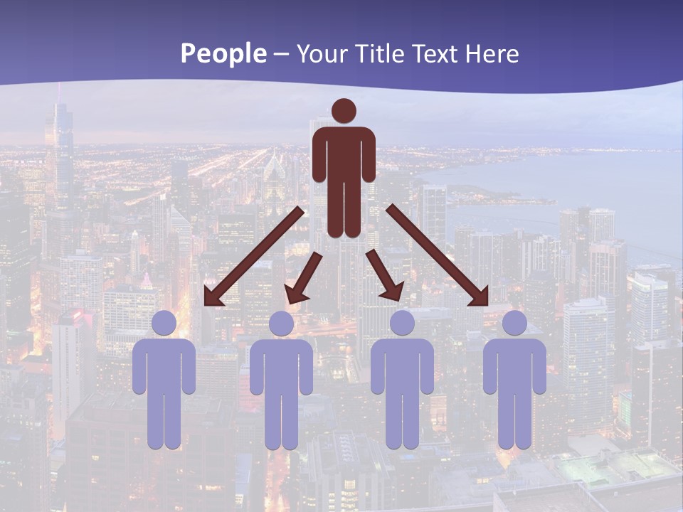 A Cityscape With A Blue Sky And Water In The Background PowerPoint Template