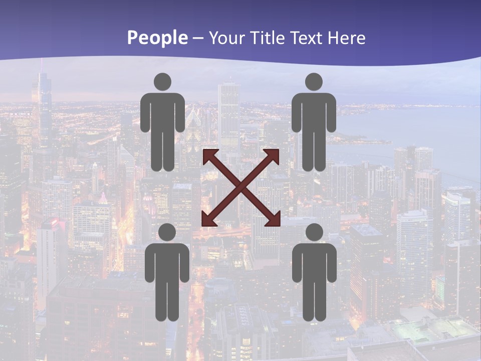 A Cityscape With A Blue Sky And Water In The Background PowerPoint Template