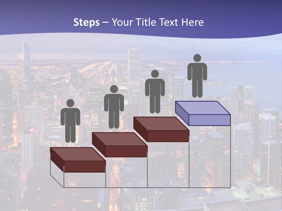 A Cityscape With A Blue Sky And Water In The Background PowerPoint Template