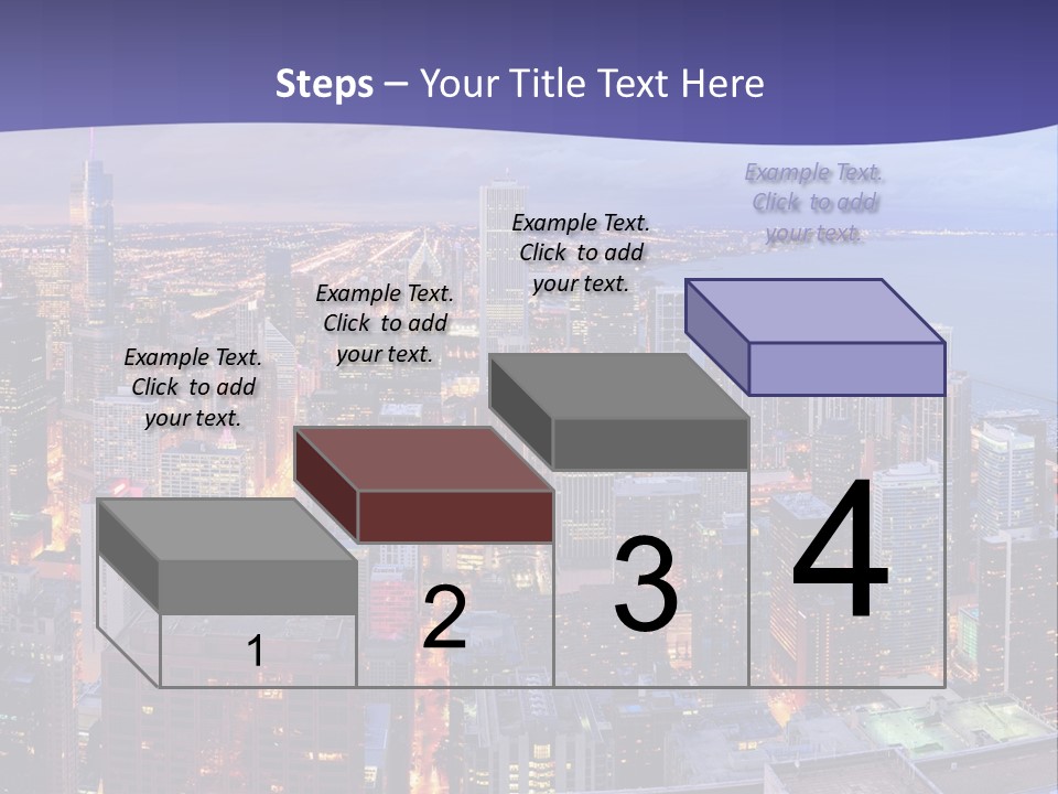 A Cityscape With A Blue Sky And Water In The Background PowerPoint Template