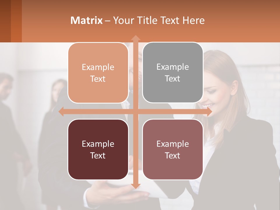 A Man And A Woman Looking At Something On A Table PowerPoint Template