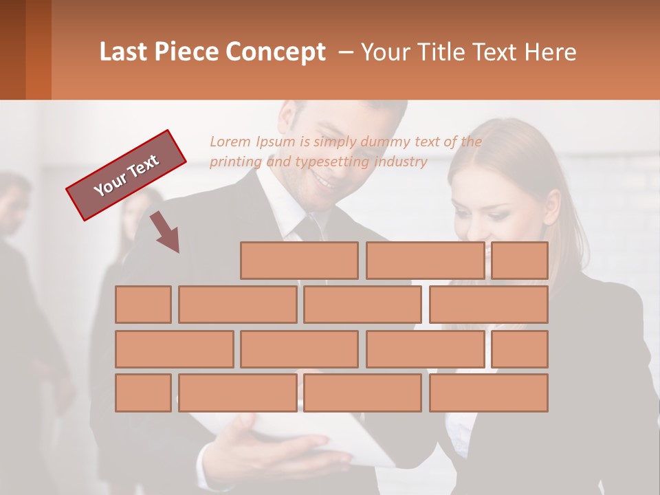 A Man And A Woman Looking At Something On A Table PowerPoint Template