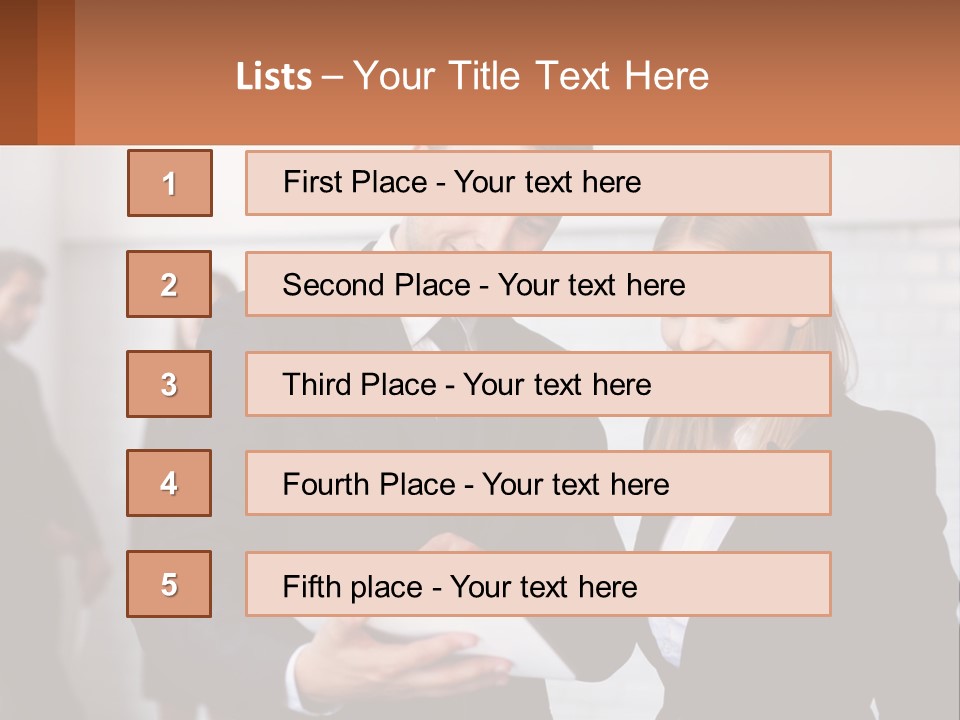 A Man And A Woman Looking At Something On A Table PowerPoint Template