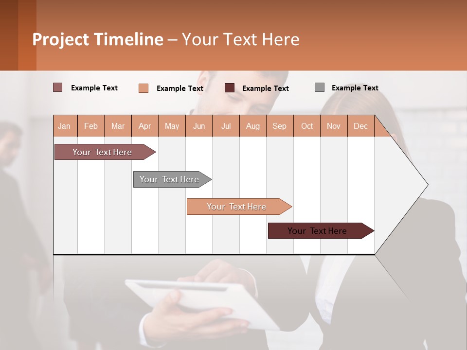 A Man And A Woman Looking At Something On A Table PowerPoint Template