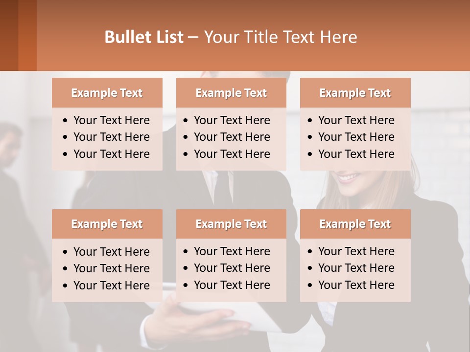 A Man And A Woman Looking At Something On A Table PowerPoint Template