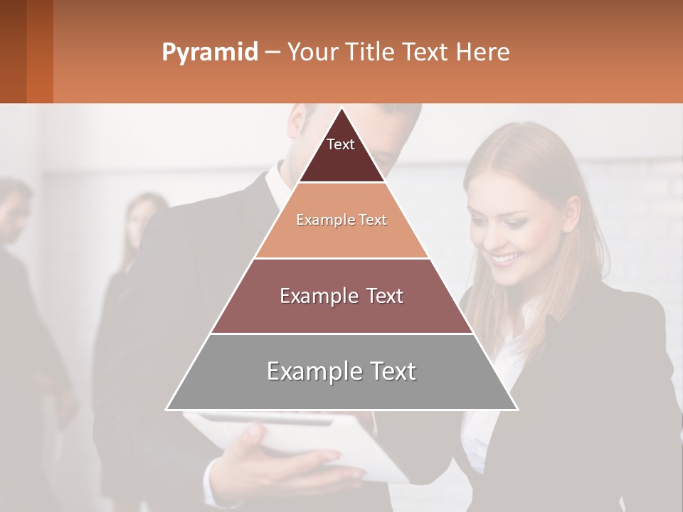 A Man And A Woman Looking At Something On A Table PowerPoint Template