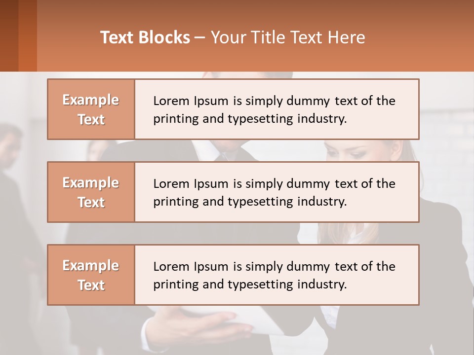A Man And A Woman Looking At Something On A Table PowerPoint Template