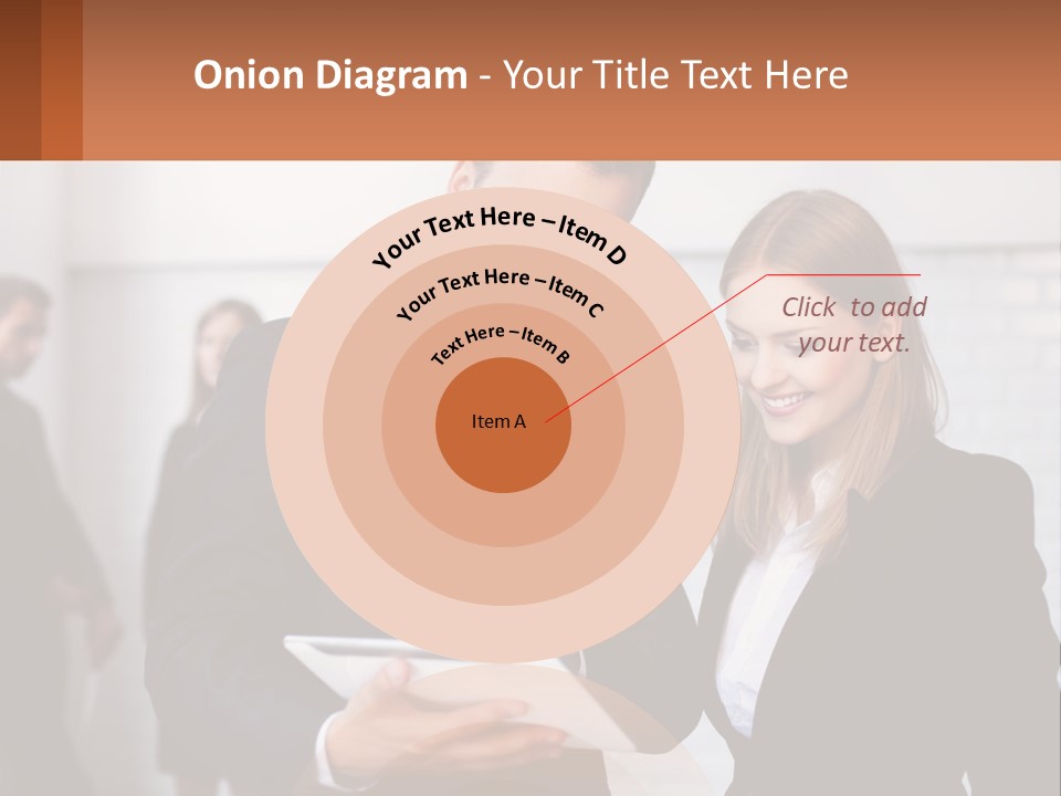 A Man And A Woman Looking At Something On A Table PowerPoint Template