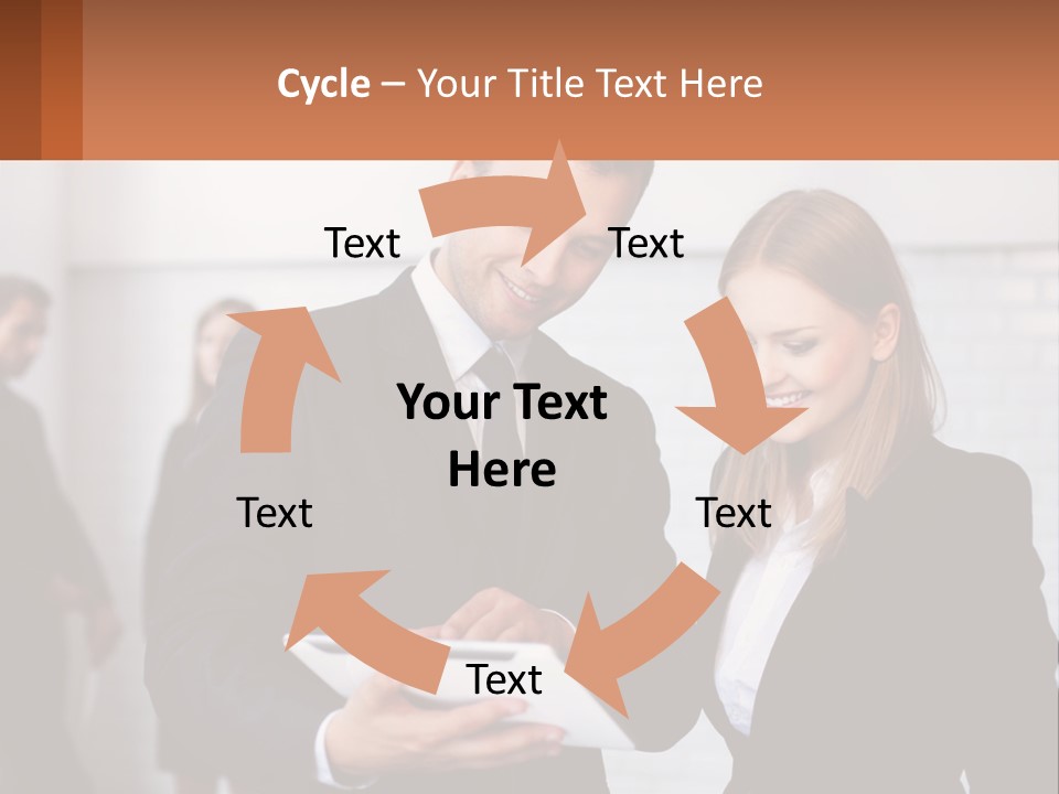 A Man And A Woman Looking At Something On A Table PowerPoint Template