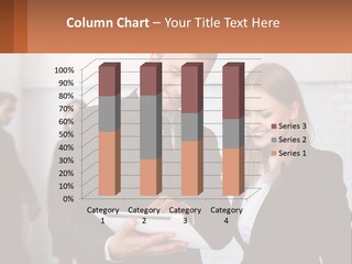 A Man And A Woman Looking At Something On A Table PowerPoint Template