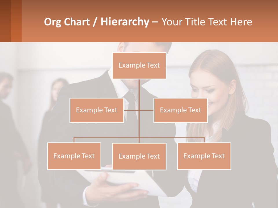 A Man And A Woman Looking At Something On A Table PowerPoint Template