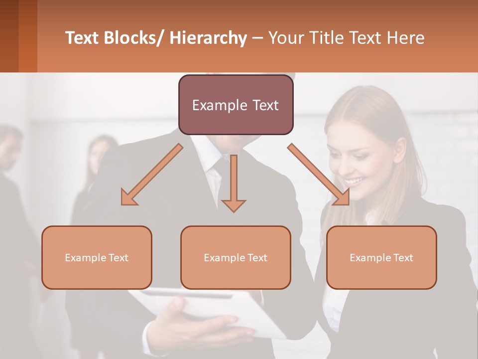 A Man And A Woman Looking At Something On A Table PowerPoint Template