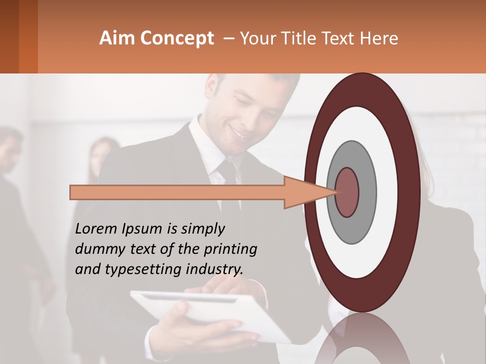 A Man And A Woman Looking At Something On A Table PowerPoint Template