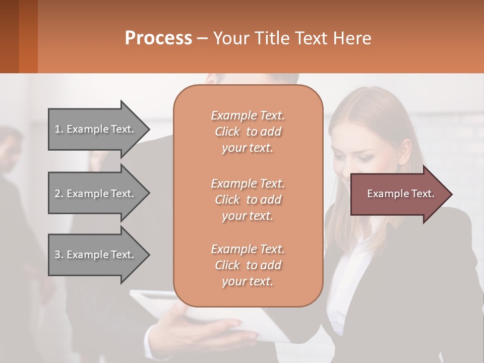 A Man And A Woman Looking At Something On A Table PowerPoint Template