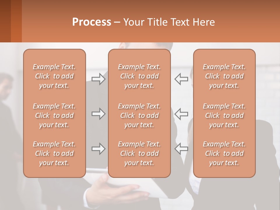 A Man And A Woman Looking At Something On A Table PowerPoint Template