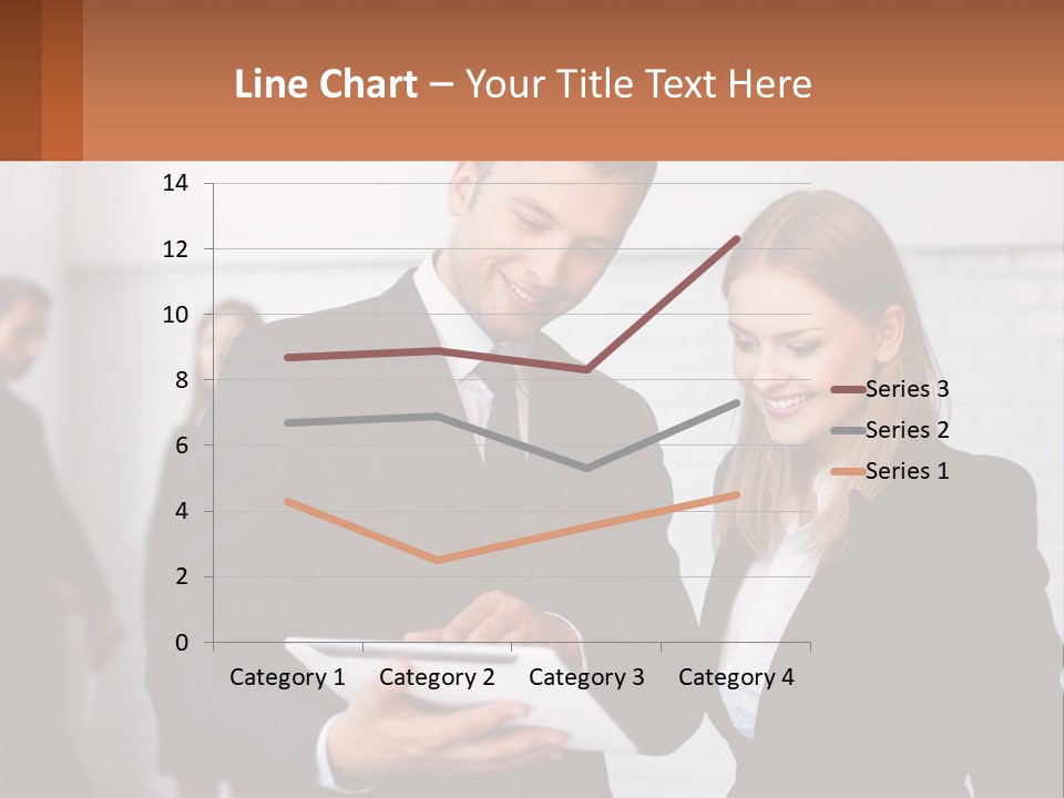 A Man And A Woman Looking At Something On A Table PowerPoint Template
