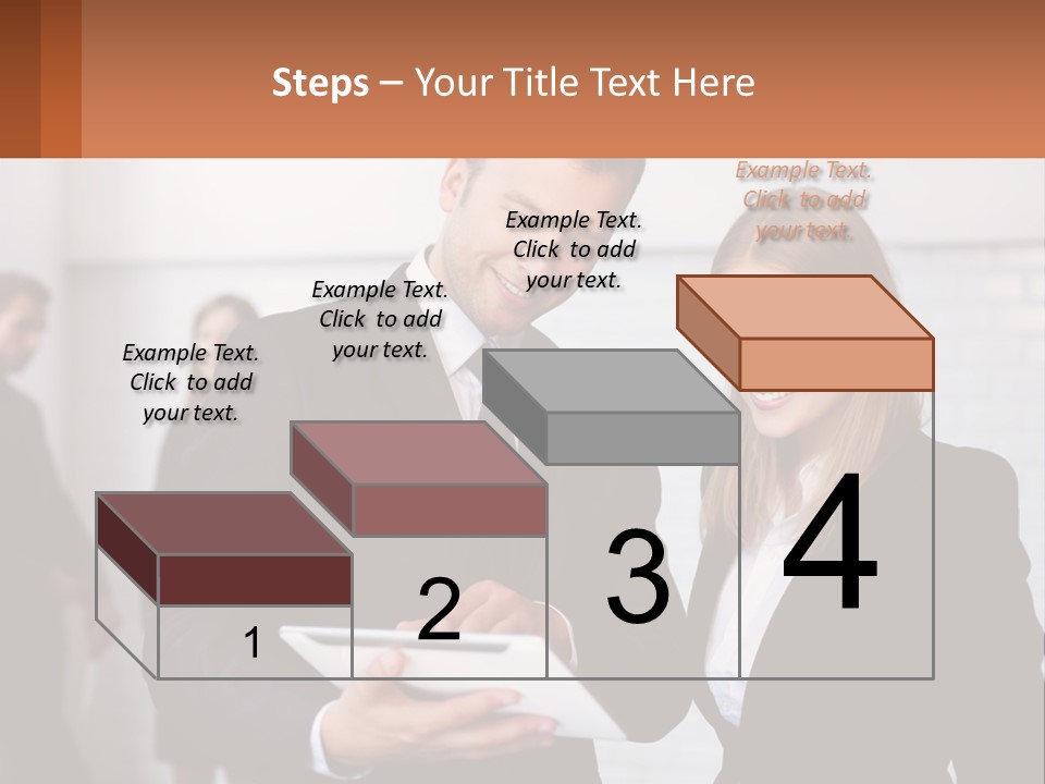A Man And A Woman Looking At Something On A Table PowerPoint Template